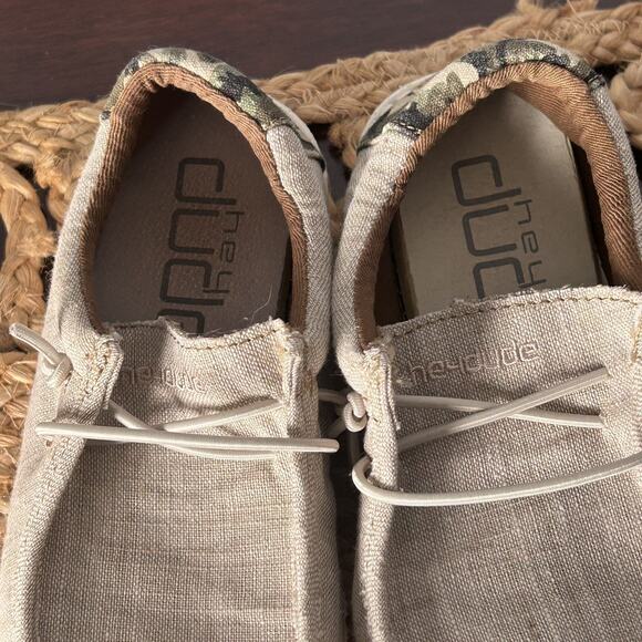 Hey Dude Wally Youth Chambray Camodino - EU 32 US Size Kid's 13 - Picture 3 of 8